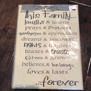 Wood ‘This Family” Plaque